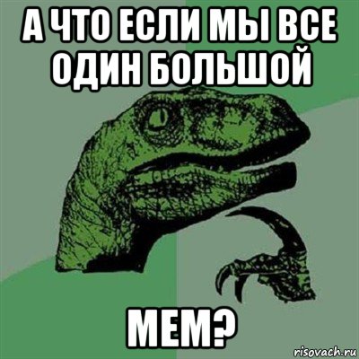 а что если мы все один большой мем?, Мем Филосораптор