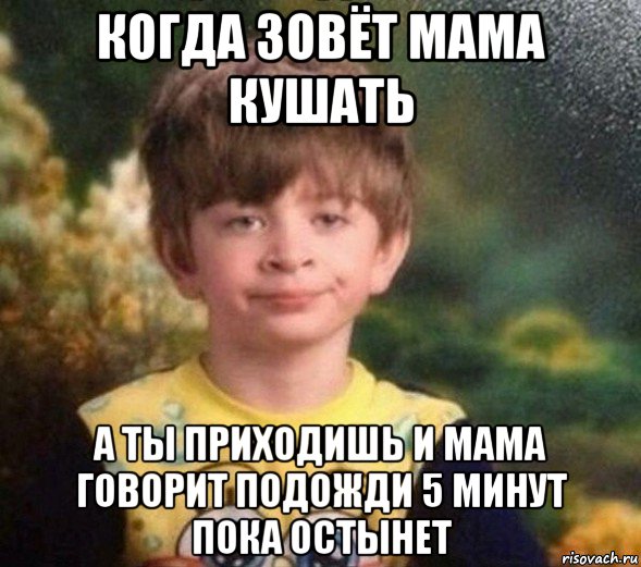 когда зовёт мама кушать а ты приходишь и мама говорит подожди 5 минут пока остынет, Мем Недовольный пацан