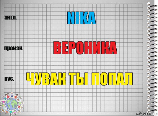 nika вероника чувак ты попал