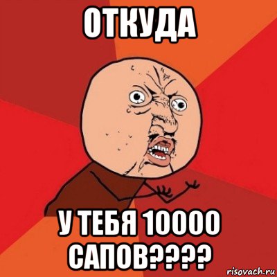 откуда у тебя 10000 сапов????, Мем Почему