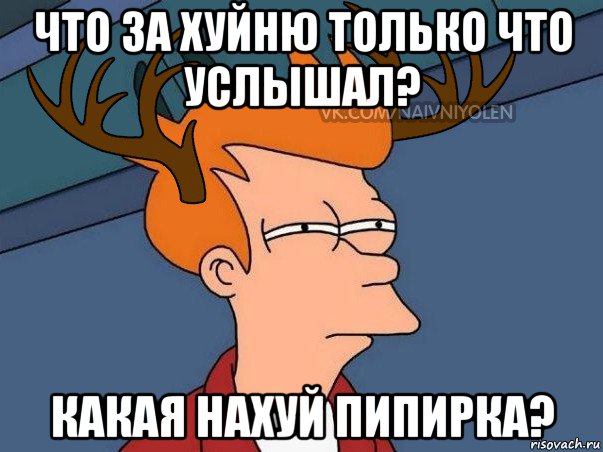 что за хуйню только что услышал? какая нахуй пипирка?, Мем  Подозрительный олень