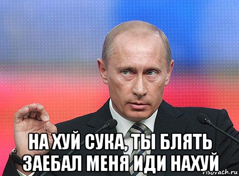  на хуй сука, ты блять заебал меня иди нахуй, Мем путин