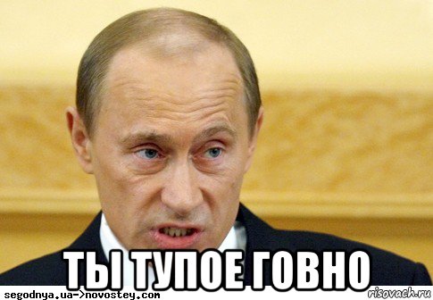  ты тупое говно, Мем  Путин