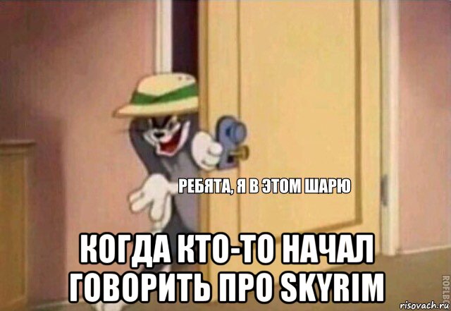  когда кто-то начал говорить про skyrim, Мем    Ребята я в этом шарю