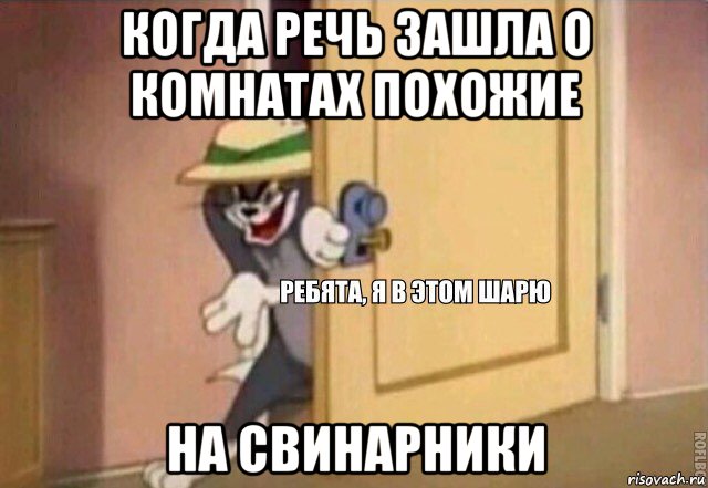 когда речь зашла о комнатах похожие на свинарники, Мем    Ребята я в этом шарю