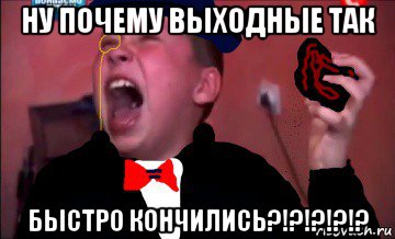 ну почему выходные так быстро кончились?!?!?!?!?