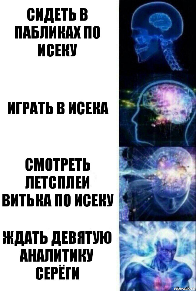 Сидеть в пабликах по Исеку Играть в Исека Смотреть летсплеи Витька по Исеку Ждать девятую аналитику Серёги, Комикс  Сверхразум