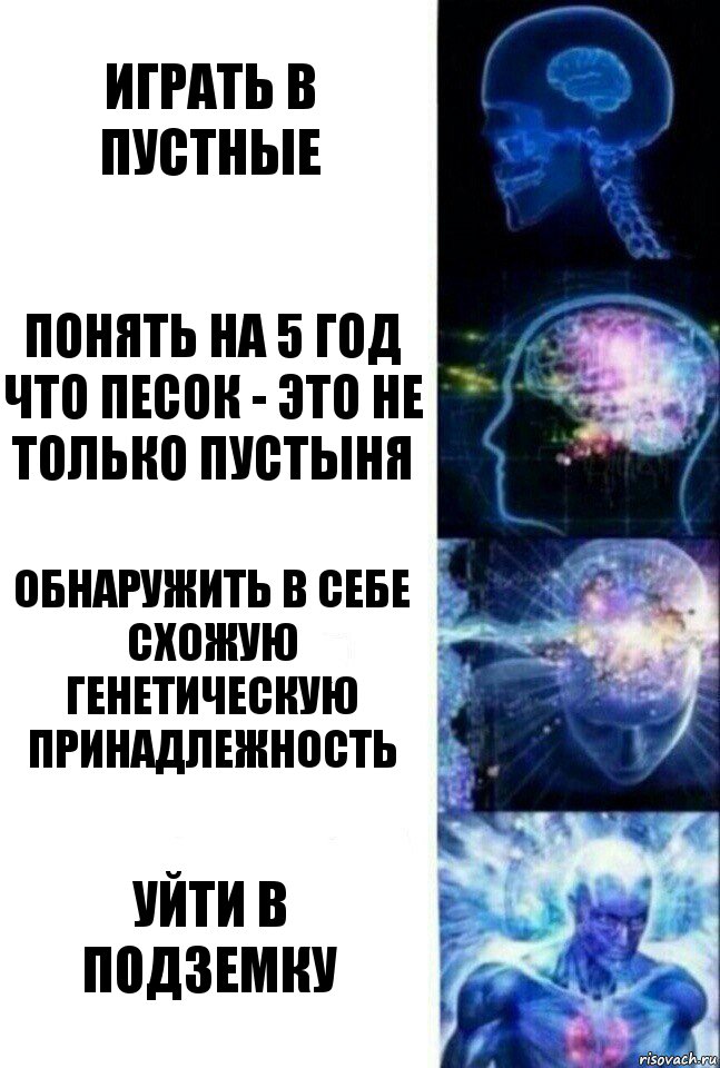 играть в пустные понять на 5 год что песок - это не только пустыня обнаружить в себе схожую генетическую принадлежность уйти в подземку, Комикс  Сверхразум