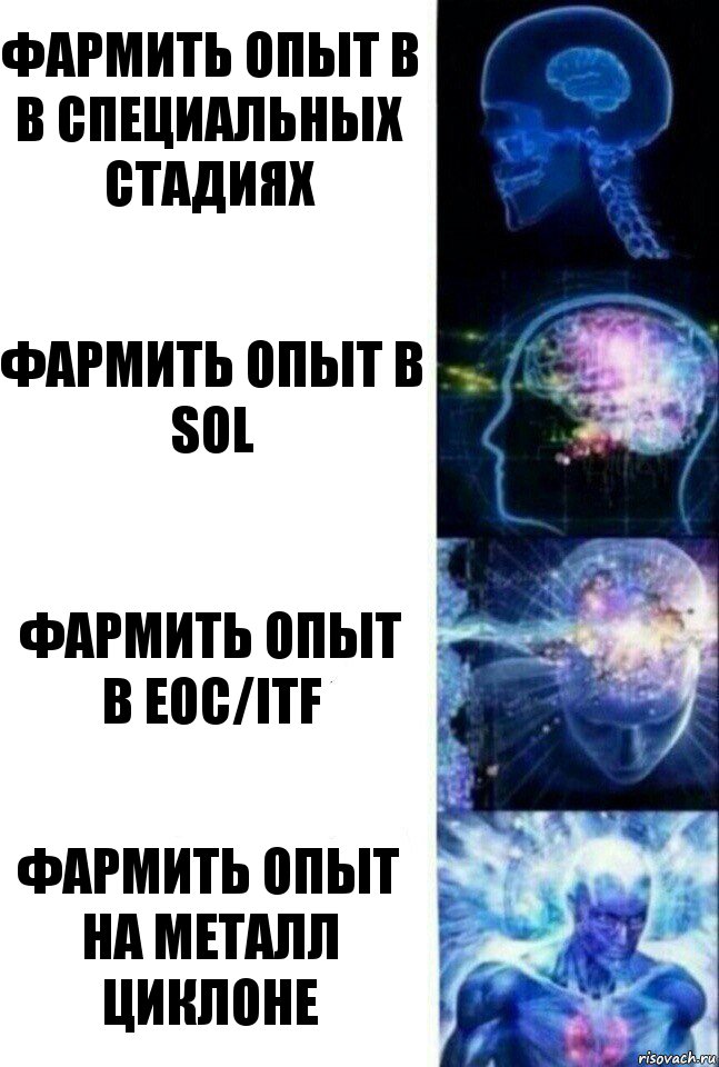 Фармить опыт в в специальных стадиях фармить опыт в sol фармить опыт в eoc/itf фармить опыт на металл циклоне, Комикс  Сверхразум