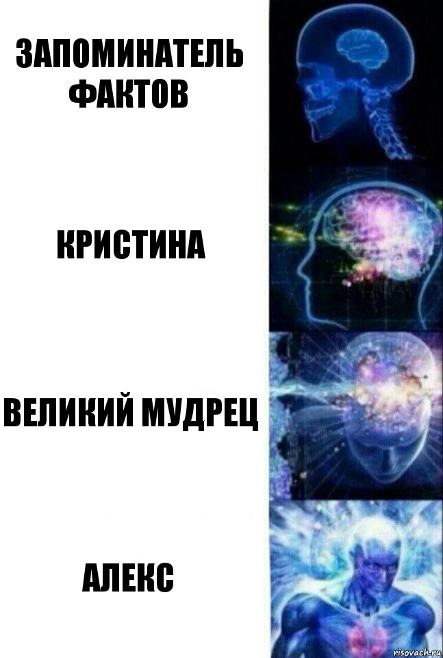 Запоминатель фактов Кристина Великий мудрец Алекс, Комикс  Сверхразум