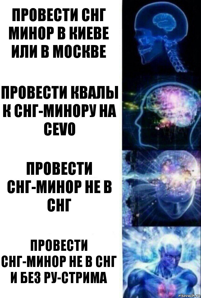 Провести СНГ Минор в Киеве или в Москве Провести квалы к СНГ-минору на CEVO Провести СНГ-Минор не в СНГ Провести СНГ-минор не в СНГ и без РУ-стрима, Комикс  Сверхразум