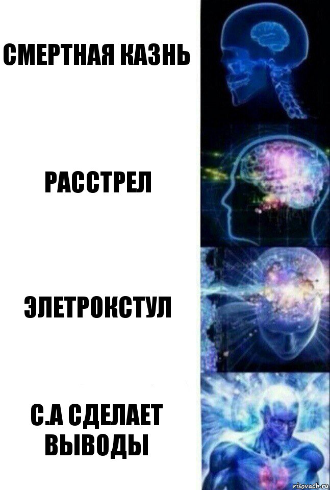 Смертная казнь Расстрел Элетрокстул С.А сделает выводы, Комикс  Сверхразум