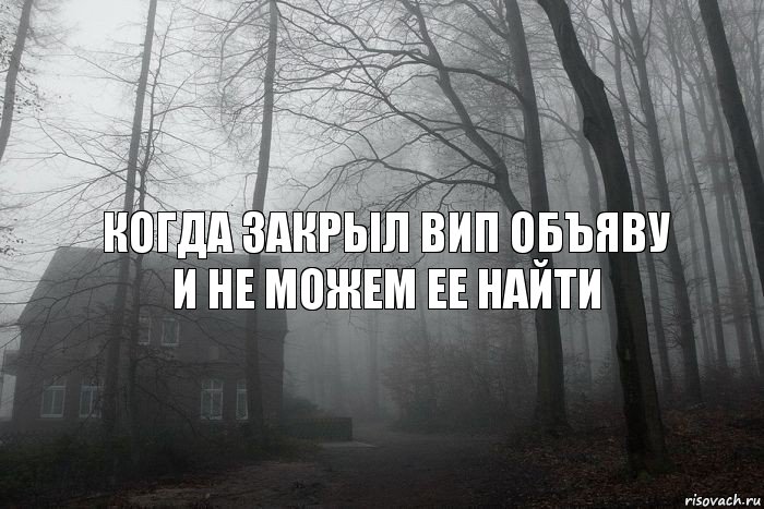 когда закрыл вип объяву и не можем ее найти, Комикс  Тлен