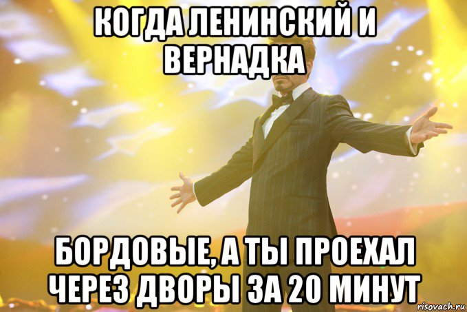 когда ленинский и вернадка бордовые, а ты проехал через дворы за 20 минут, Мем Тони Старк (Роберт Дауни младший)