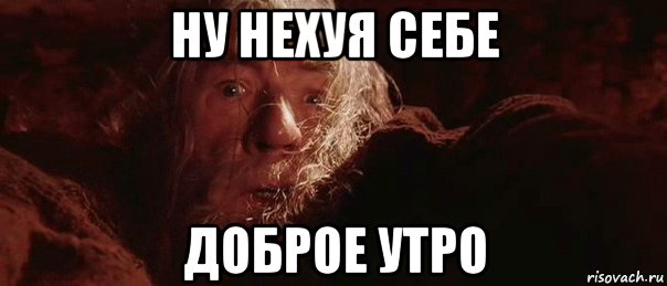 ну нехуя себе доброе утро, Мем бегите глупцы