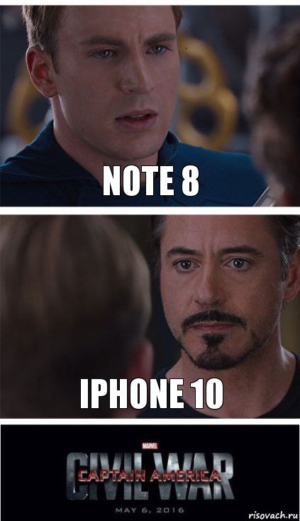 note 8 iphone 10, Комикс   Гражданская Война