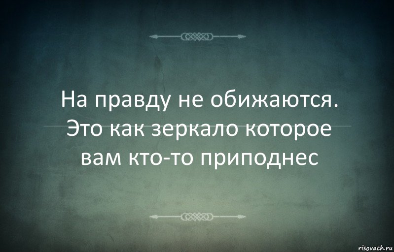 На правду не обижаются. Это как зеркало которое вам кто-то приподнес, Комикс Игра слов 3