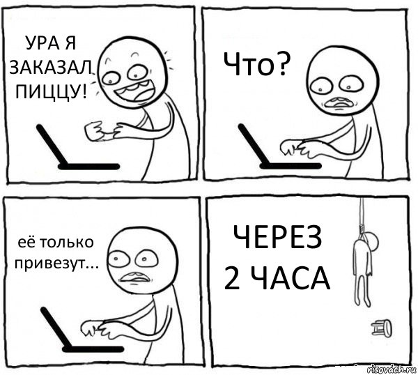 УРА Я ЗАКАЗАЛ ПИЦЦУ! Что? её только привезут... ЧЕРЕЗ 2 ЧАСА, Комикс интернет убивает