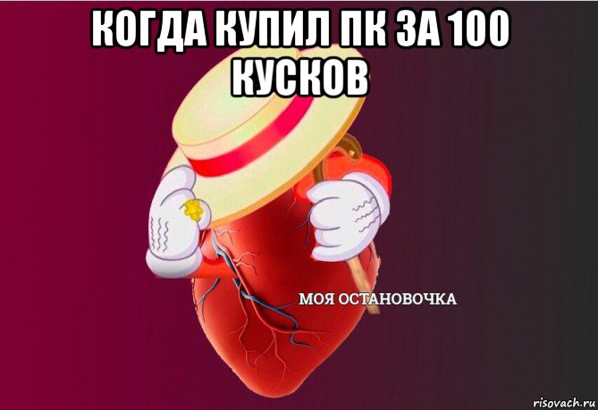 когда купил пк за 100 кусков , Мем   Моя остановочка