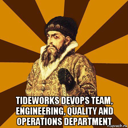  tideworks devops team, engineering, quality and operations department, Мем Не царское это дело