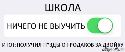 ШКОЛА НИЧЕГО НЕ ВЫУЧИТЬ ИТОГ:ПОЛУЧИЛ П*ЗДЫ ОТ РОДАКОВ ЗА ДВОЙКУ, Комикс Переключатель