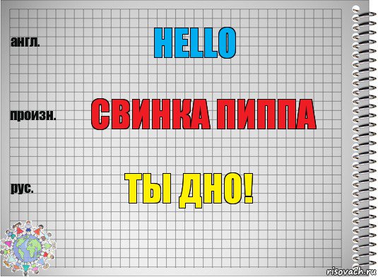 Hello Свинка Пиппа ТЫ ДНО!, Комикс  Перевод с английского