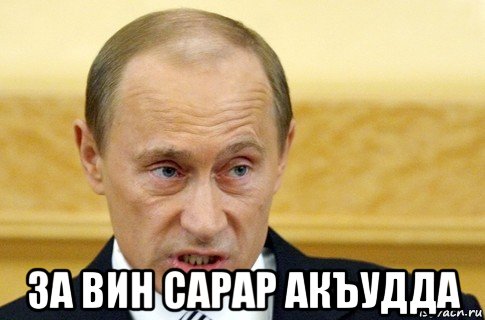  за вин сарар акъудда, Мем путин