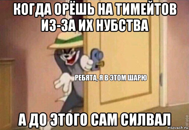 когда орёшь на тимейтов из-за их нубства а до этого сам силвал, Мем    Ребята я в этом шарю