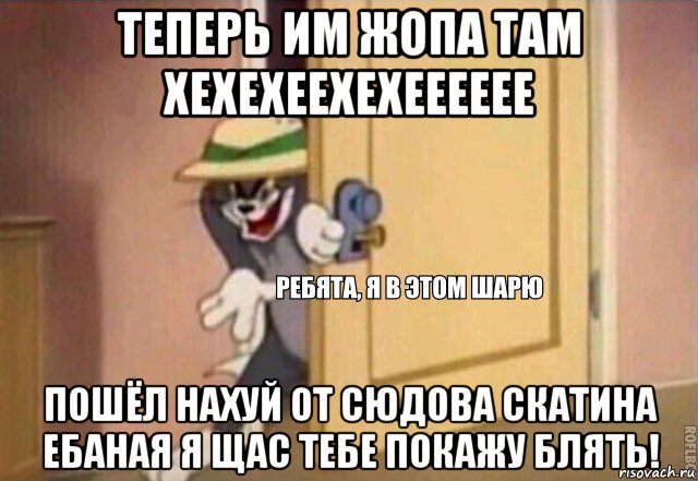 теперь им жопа там хехехеехехееееее пошёл нахуй от сюдова скатина ебаная я щас тебе покажу блять!, Мем    Ребята я в этом шарю