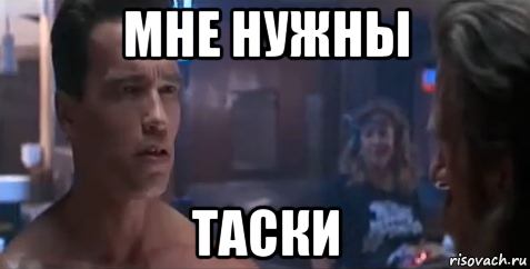 мне нужны таски, Мем   Шварцнегер