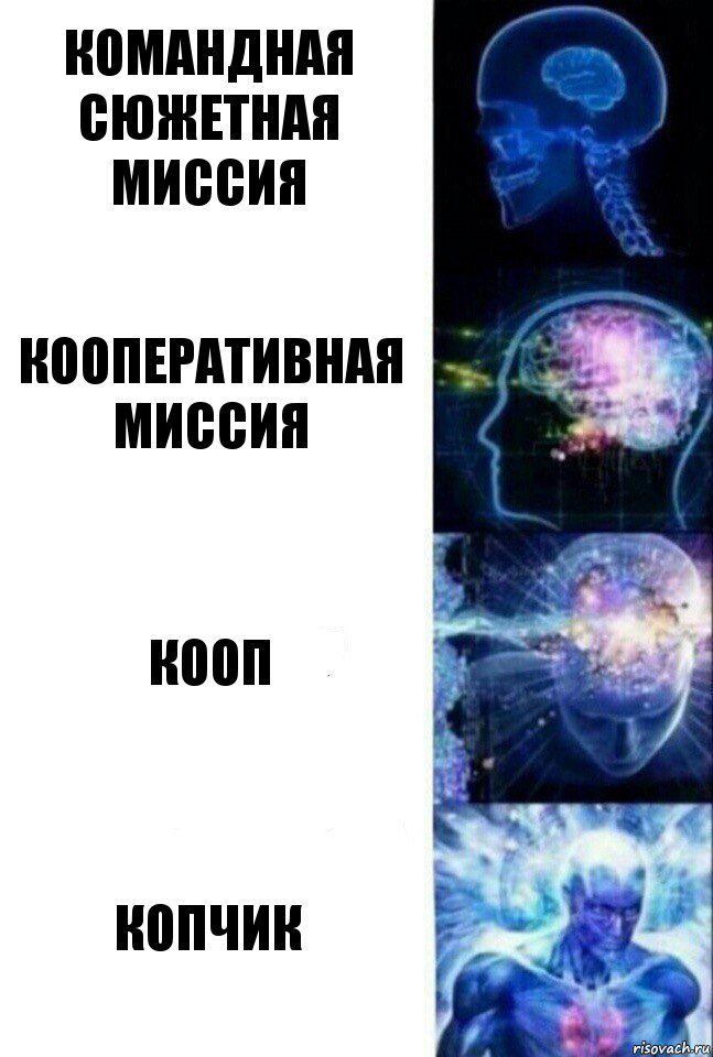 Командная сюжетная миссия кооперативная миссия кооп копчик, Комикс  Сверхразум