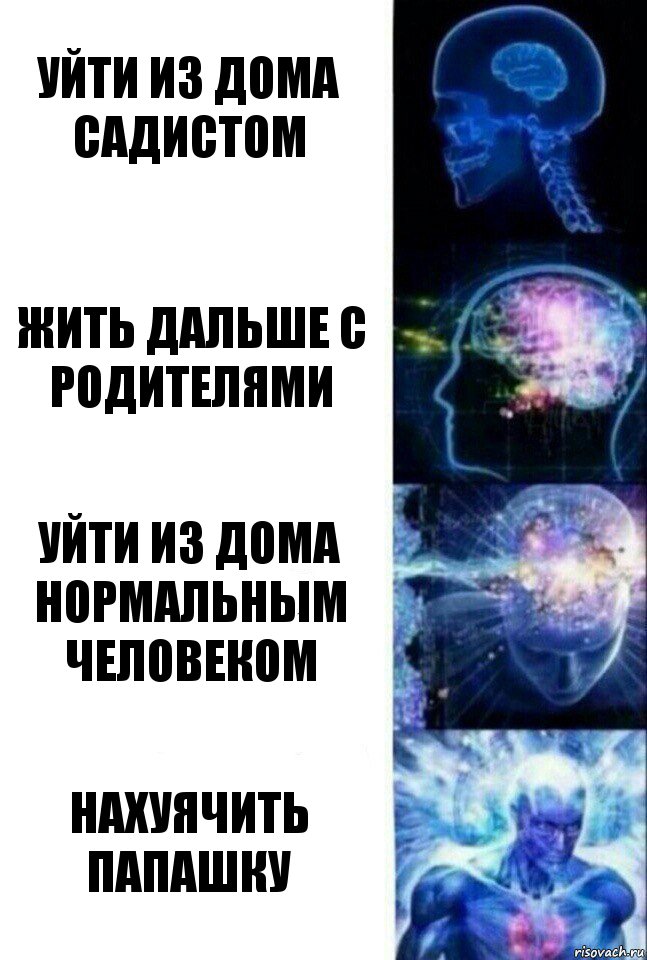 уйти из дома садистом жить дальше с родителями уйти из дома нормальным человеком Нахуячить папашку, Комикс  Сверхразум