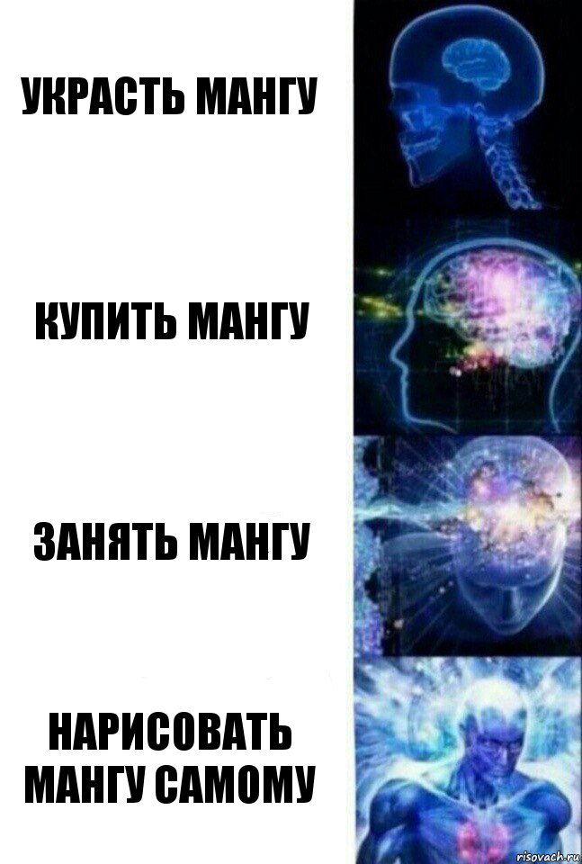 Украсть мангу Купить мангу Занять мангу Нарисовать мангу самому, Комикс  Сверхразум