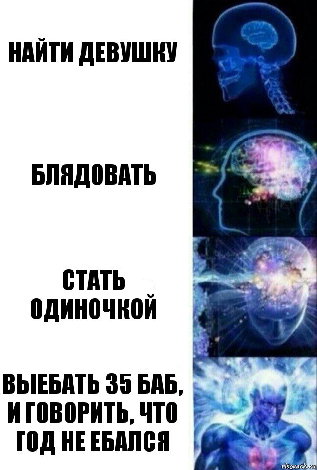 Найти девушку Блядовать Стать одиночкой Выебать 35 баб, и говорить, что год не ебался, Комикс  Сверхразум