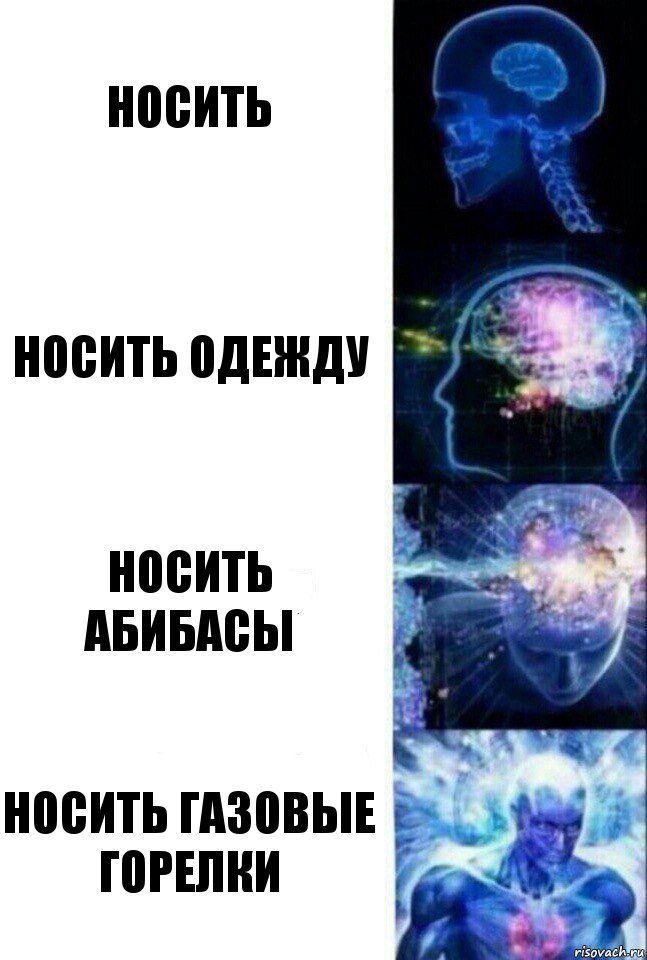 носить носить одежду носить абибасы носить газовые горелки, Комикс  Сверхразум