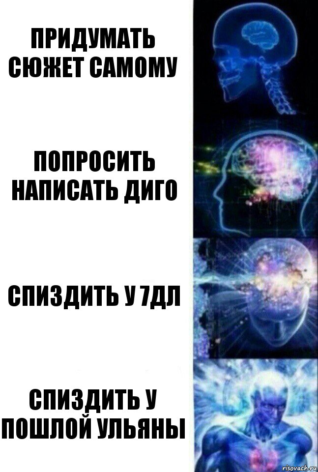 придумать сюжет самому попросить написать диго спиздить у 7дл спиздить у пошлой ульяны, Комикс  Сверхразум