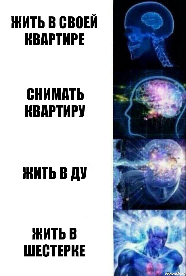 Жить в своей квартире Снимать квартиру Жить в ду Жить в шестерке, Комикс  Сверхразум