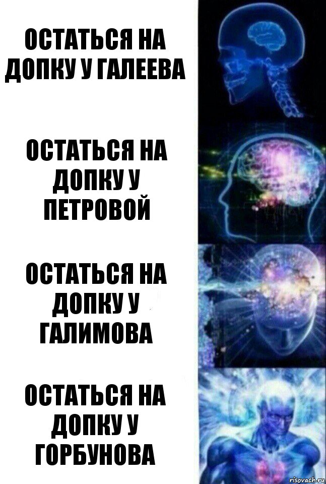 остаться на допку у Галеева остаться на допку у петровой остаться на допку у галимова остаться на допку у горбунова, Комикс  Сверхразум