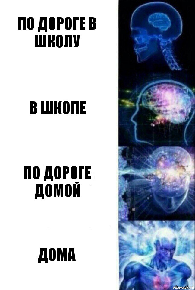 По дороге в школу В школе По дороге домой Дома, Комикс  Сверхразум