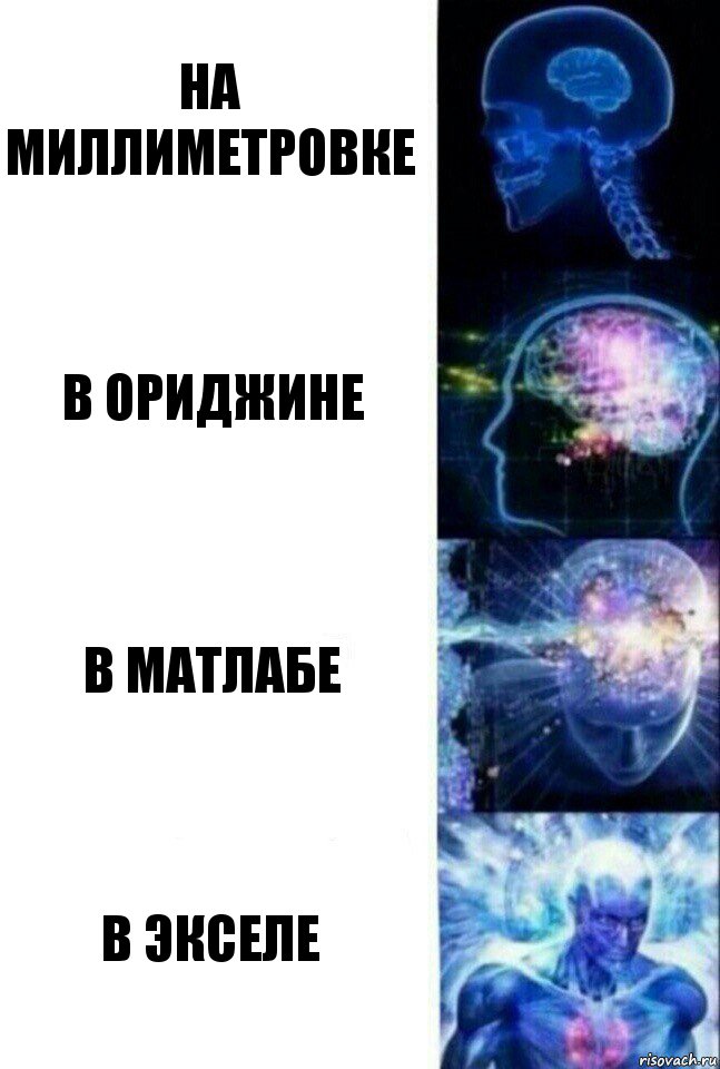 на миллиметровке в ориджине в матлабе в экселе, Комикс  Сверхразум