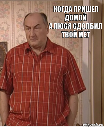 Когда пришел домой
А люся сдолбил твой мет, Комикс Николай Петрович Воронин