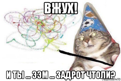 вжух! и ты ... ээм ... задрот чтоли?, Мем Вжух мем