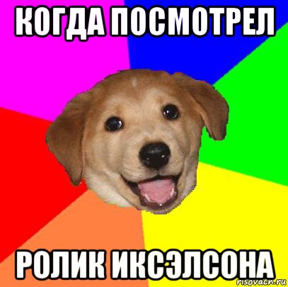 когда посмотрел ролик иксэлсона, Мем Advice Dog