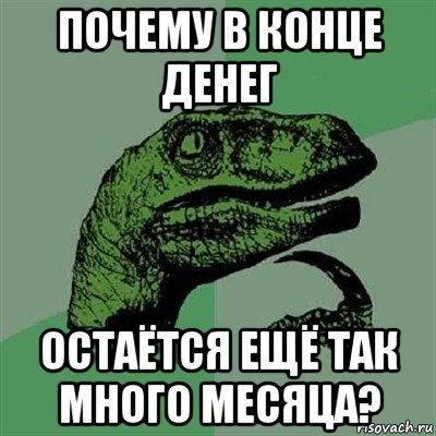 почему в конце денег остаётся ещё так много месяца?, Мем Филосораптор