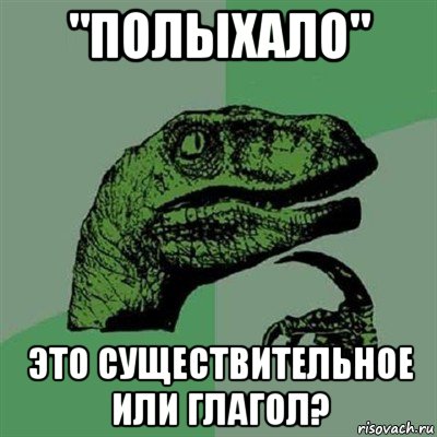 "полыхало" это существительное или глагол?, Мем Филосораптор