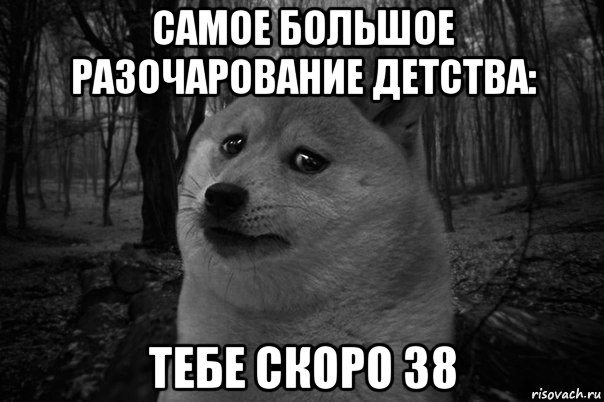 самое большое разочарование детства: тебе скоро 38, Мем    Грусть-пичаль