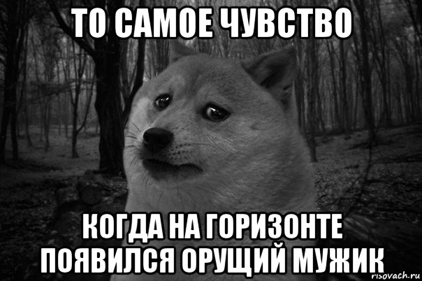 то самое чувство когда на горизонте появился орущий мужик, Мем    Грусть-пичаль