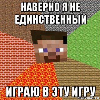 наверно я не единственный играю в эту игру, Мем Миникрафтер