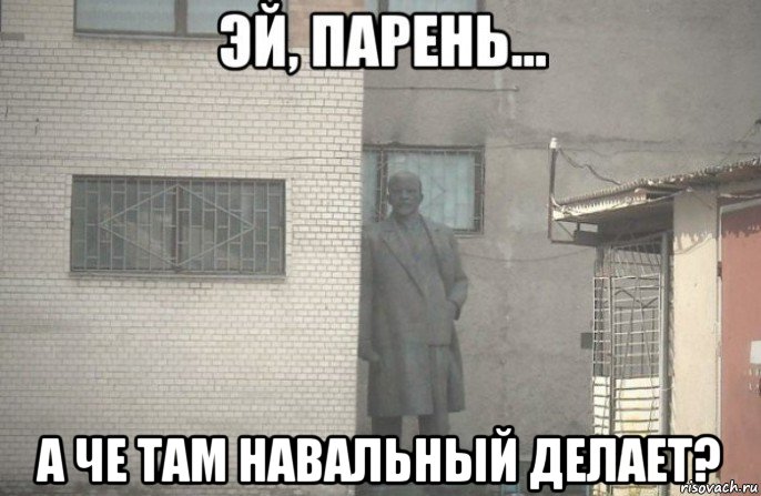  а че там навальный делает?, Мем псс парень
