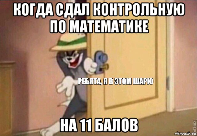 когда сдал контрольную по математике на 11 балов, Мем    Ребята я в этом шарю